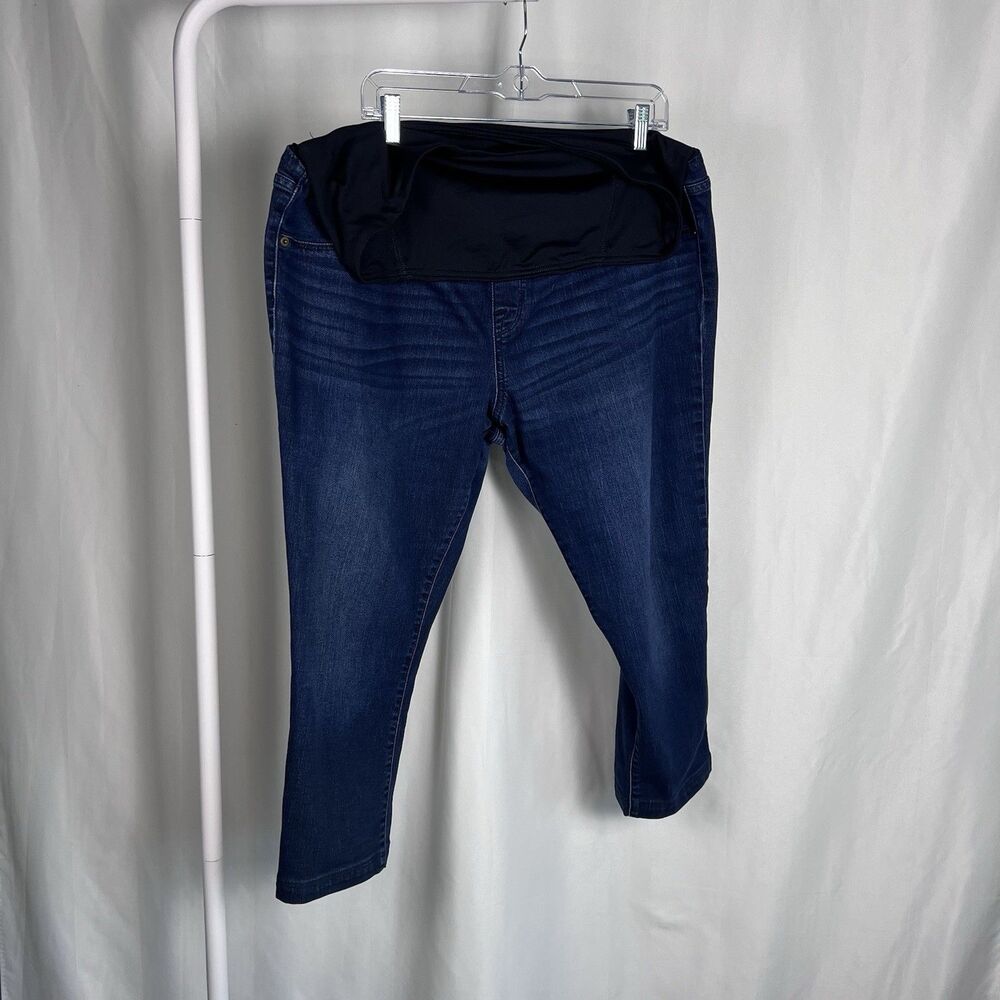 Isabel Maternity Jeans Womens 18 Skinny Crop Distressed Stretch Denim Ingrid